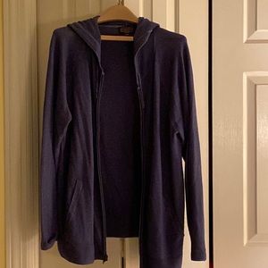 Pendleton lightweight wool hoodie slate blue